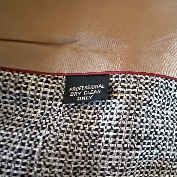 Vintage 100% Silk (Raw) Black & White Woven Sport Coat - 42R - Picture 5 of 8